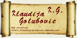 Klaudija Golubović vizit kartica